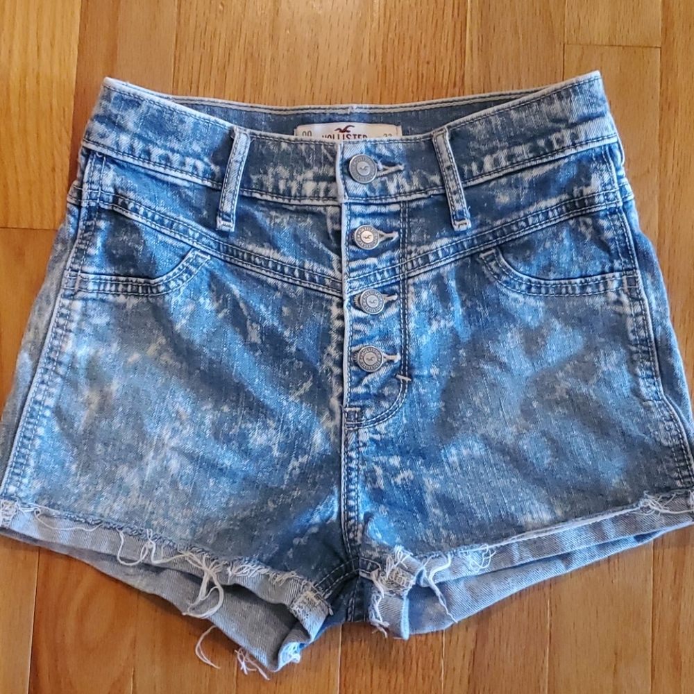 Hollister Bleached High-Waist Jean Shorts